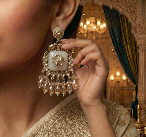 GIVA Alabaster Heritage Chandelier Earrings