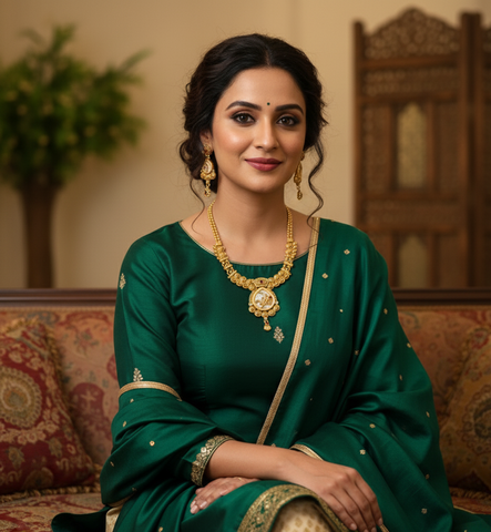 GIVA Royal Kundan Heritage Necklace Set