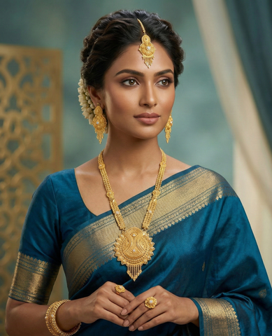 GIVA Temple Jewelry Bridal Set
