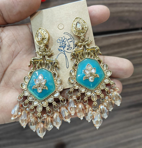 GIVA Cerulean Majesty Chandelier Earrings