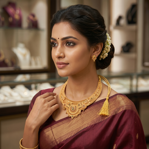 Heritage Gold Temple Necklace